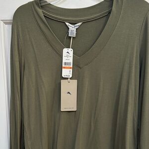 Tommy Bahama Olive Long Sleeve Tee